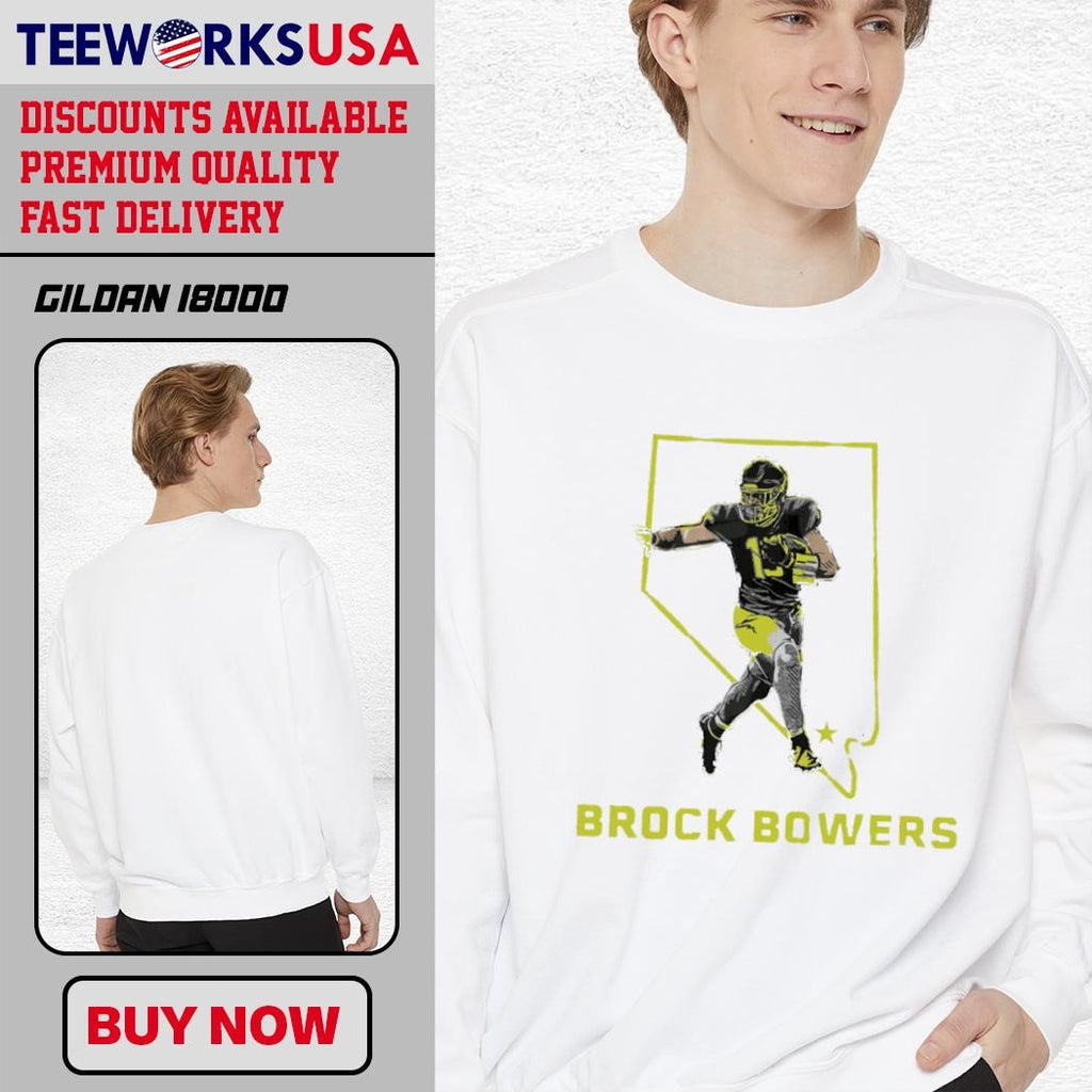 Brock Bowers State Star American football tight end - Adult & Kids T-Shirts, Sweatshirts & Hoodies apparel design preview 3