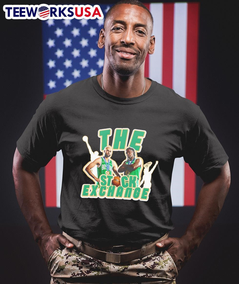 The Stock Exchange Boston Celtics Derrick White and - Adult & Kids T-Shirts, Sweatshirts & Hoodies apparel design preview 1