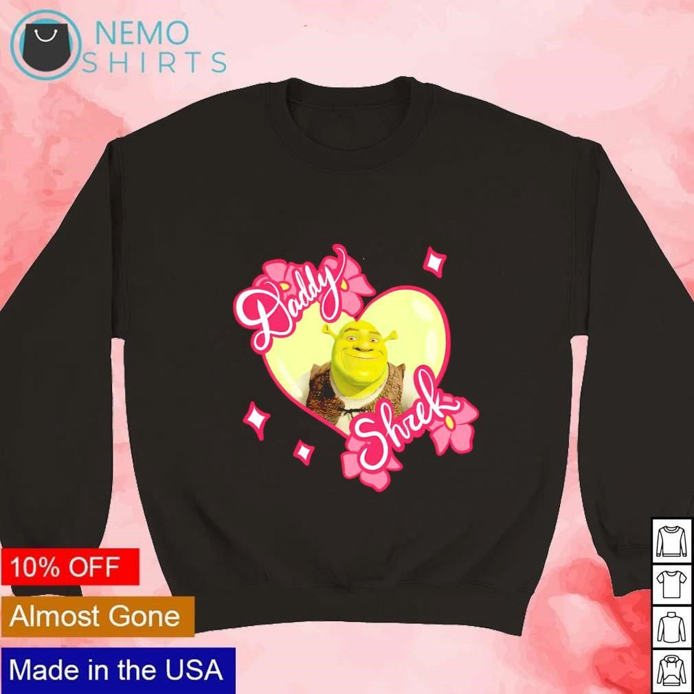 Daddy Shrek heart floral - Adult & Kids T-Shirts, Sweatshirts & Hoodies apparel design preview 3