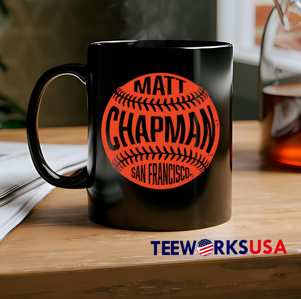 Matt Chapman San Francisco Vintage Baseball - Adult & Kids T-Shirts, Sweatshirts & Hoodies apparel design preview 2