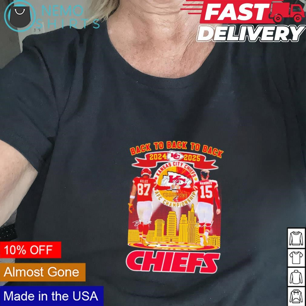 KC Chiefs Kelce and Mahomes back to AFC champions - Adult & Kids T-Shirts, Sweatshirts & Hoodies apparel design preview 2
