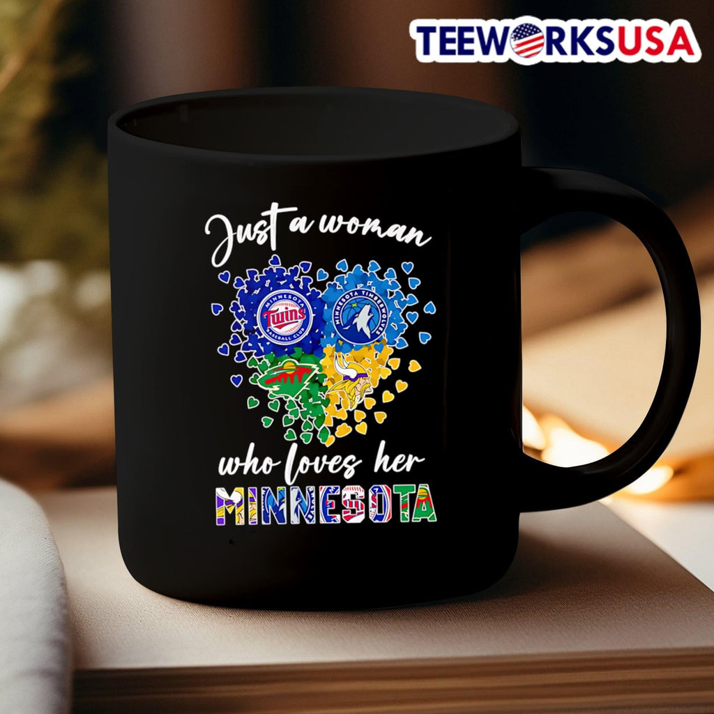 Just a woman who loves her Minnesota sports - Adult & Kids T-Shirts, Sweatshirts & Hoodies apparel design preview 3