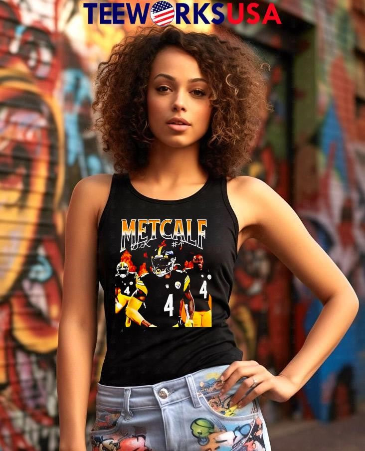 Metcalf D.K. 4 Football Player On Fire - Adult & Kids T-Shirts, Sweatshirts & Hoodies apparel design preview 7