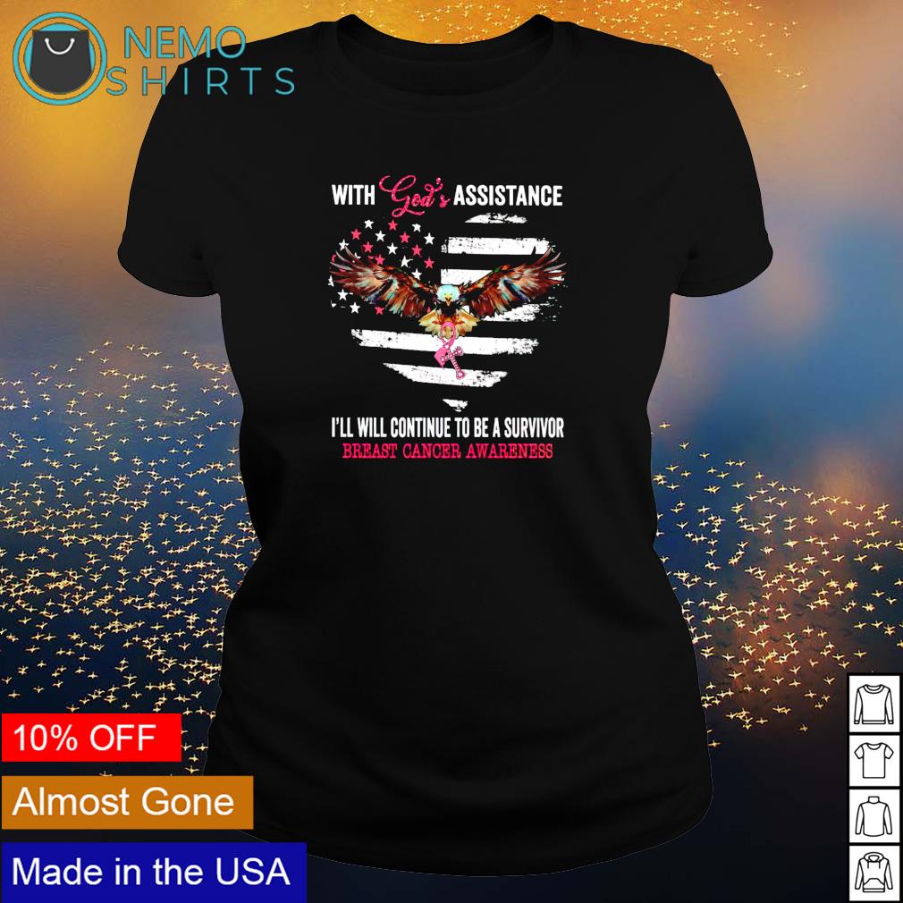 With God's assistance I'll continue to be a survivor - Adult & Kids T-Shirts, Sweatshirts & Hoodies apparel design preview 3