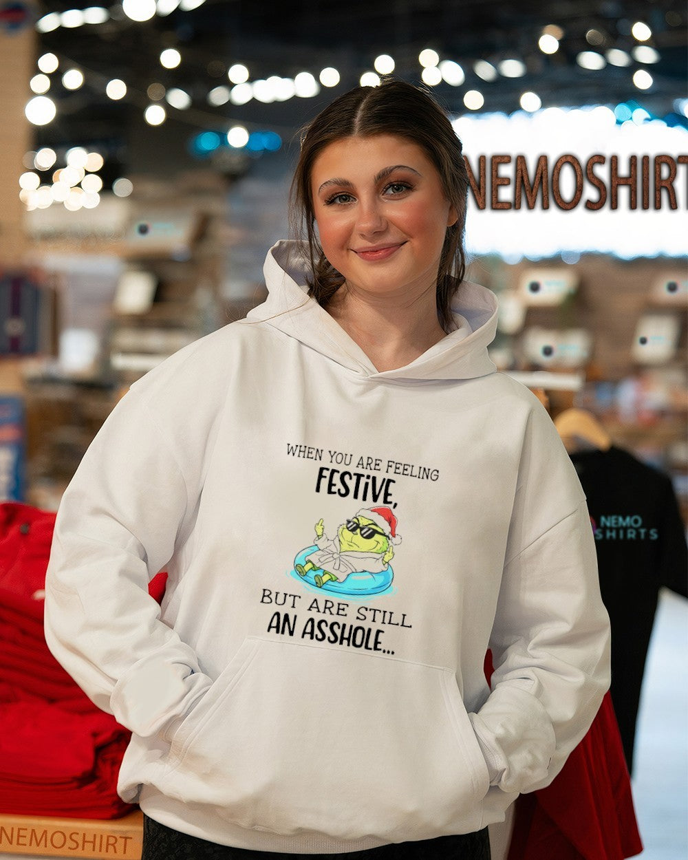 When you are feeling festive but still an asshole - Adult & Kids T-Shirts, Sweatshirts & Hoodies apparel design preview 5
