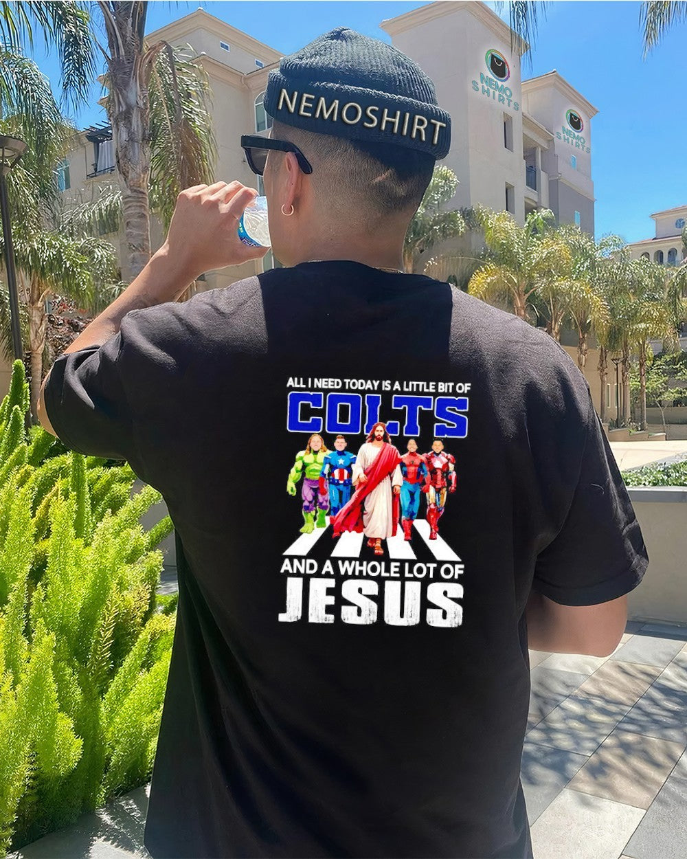 Jesus and super heroes all I need today is a little - Adult & Kids T-Shirts, Sweatshirts & Hoodies apparel design preview 4
