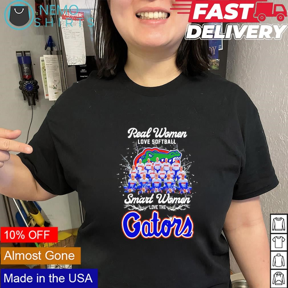 Real women love softball smart the Florida Gators - Adult & Kids T-Shirts, Sweatshirts & Hoodies apparel design preview 1