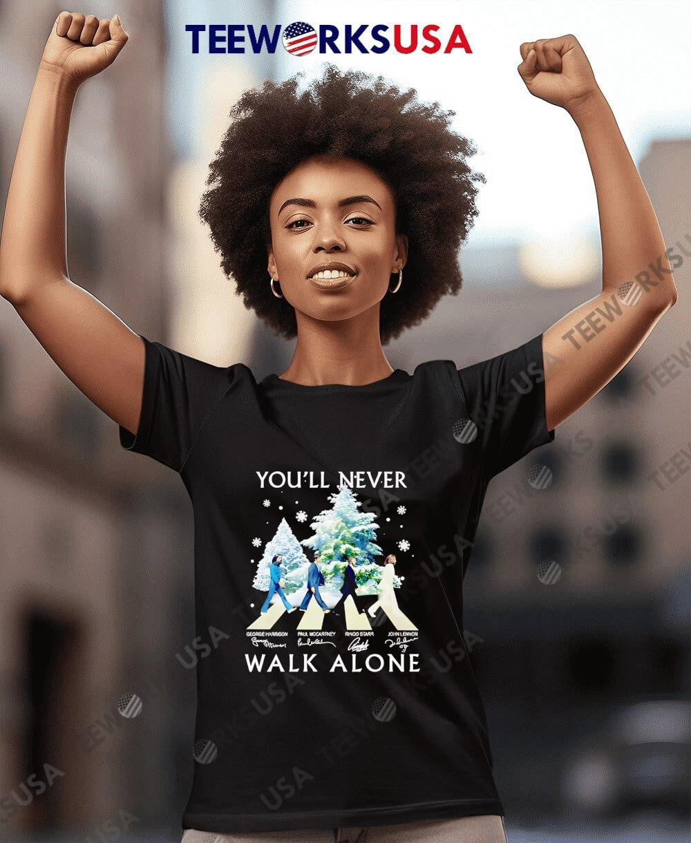 The Beatles Crossing You'll Never Walk Alone - Adult & Kids T-Shirts, Sweatshirts & Hoodies apparel design preview 7