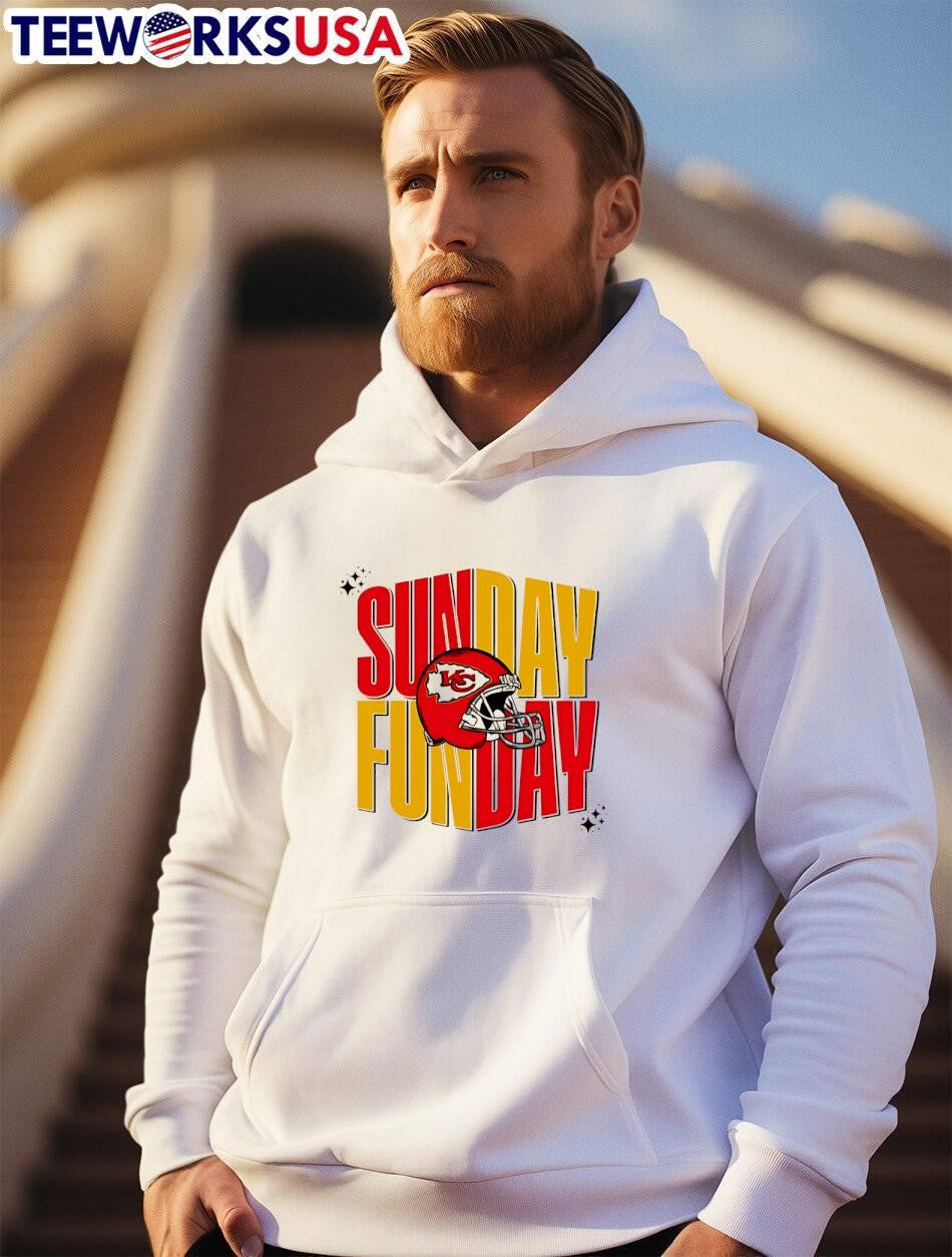 Kansas City Chiefs Sunday Fun Day helmet - Adult & Kids T-Shirts, Sweatshirts & Hoodies apparel design preview 2
