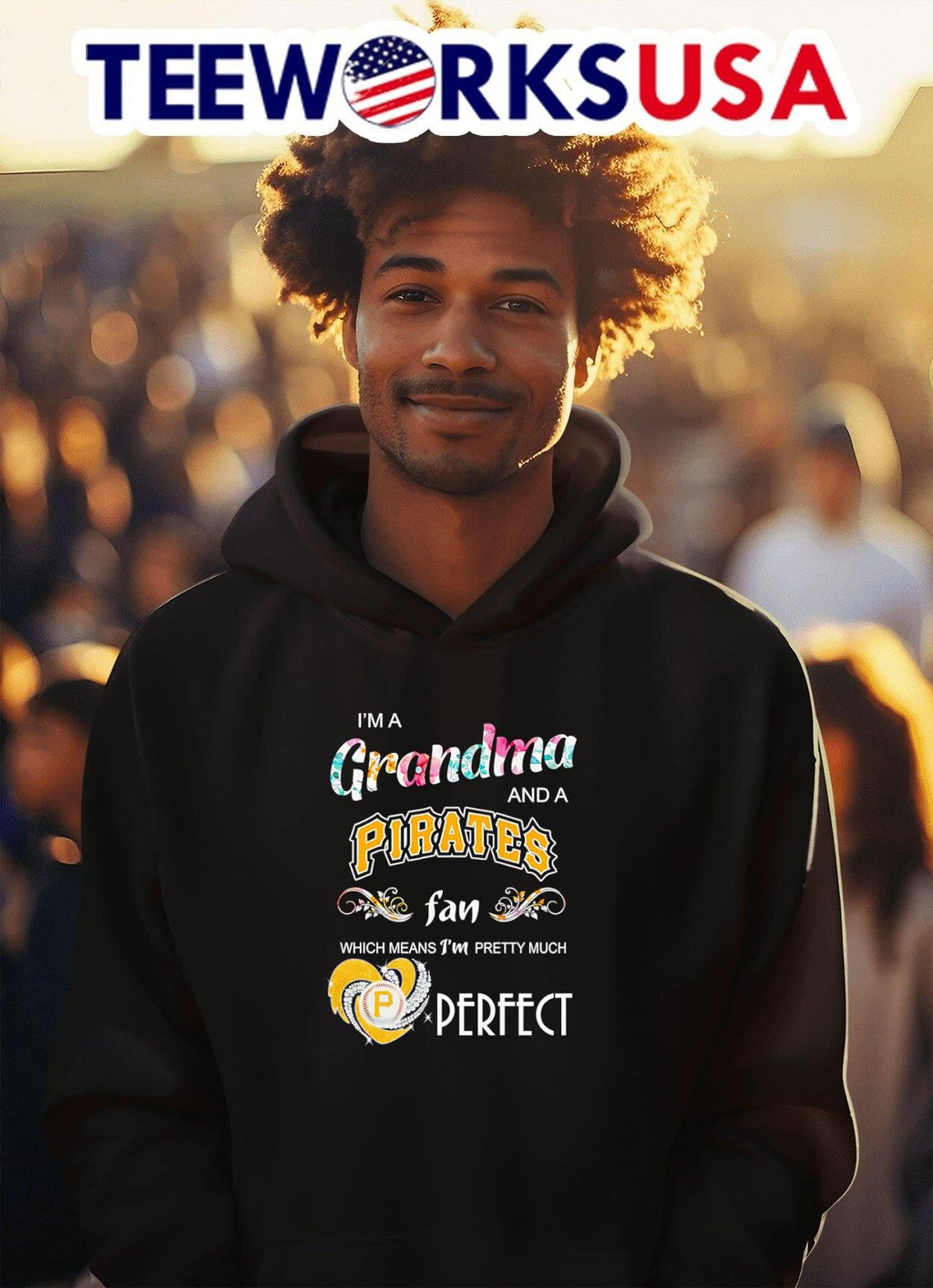 I'm a grandma and Pittsburgh Pirates fan which means - Adult & Kids T-Shirts, Sweatshirts & Hoodies apparel design preview 2