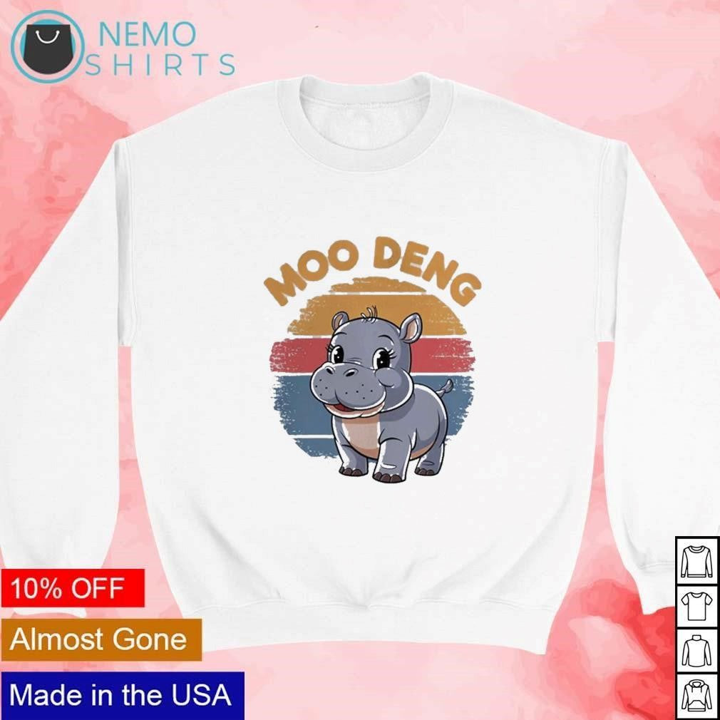 Moo Deng cute hippo - Adult & Kids T-Shirts, Sweatshirts & Hoodies apparel design preview 4