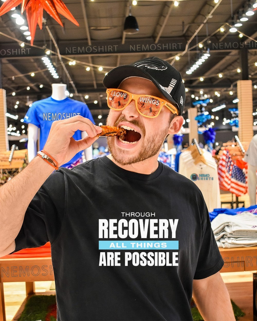 Through recovery all things are possible - Adult & Kids T-Shirts, Sweatshirts & Hoodies apparel design preview 1
