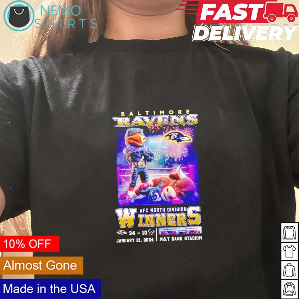 Baltimore Ravens AFC North Division winners 024 M&T - Adult & Kids T-Shirts, Sweatshirts & Hoodies apparel design preview 1
