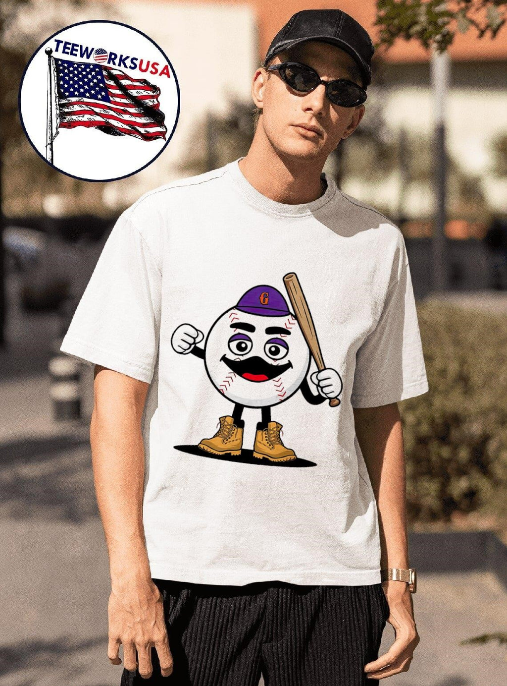 Mr. Grimace New York Mets baseball mascot - Adult & Kids T-Shirts, Sweatshirts & Hoodies apparel design preview 1