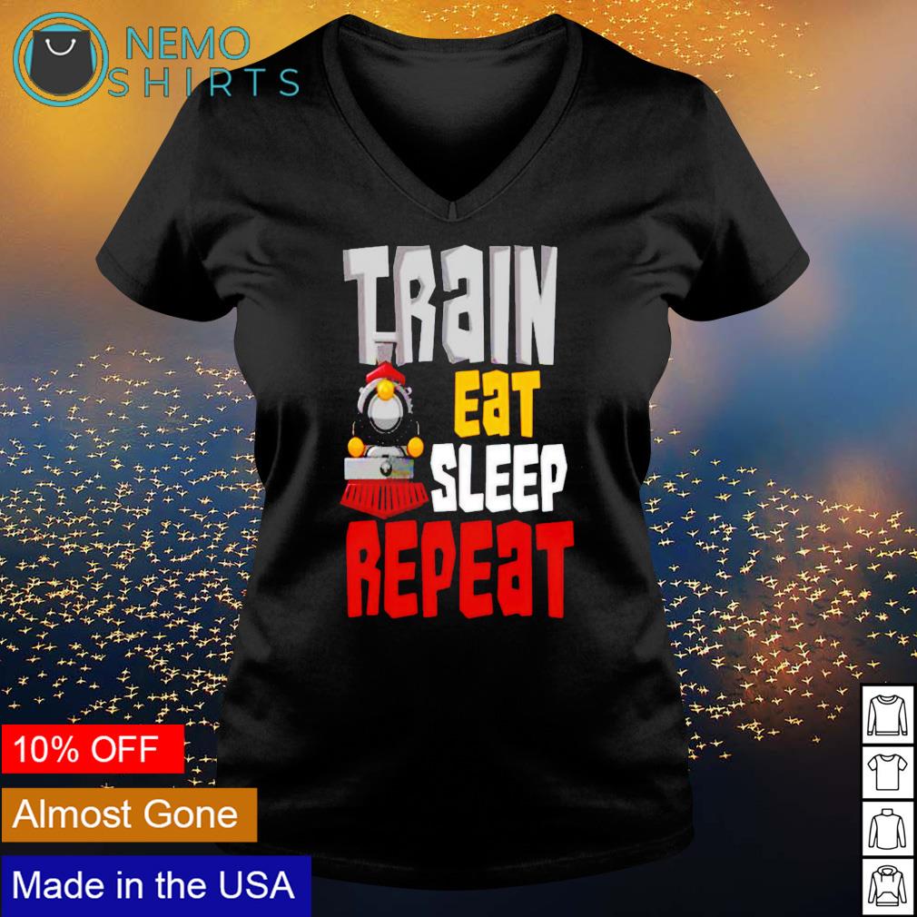 Train eat sleep repeat - Adult & Kids T-Shirts, Sweatshirts & Hoodies apparel design preview 5