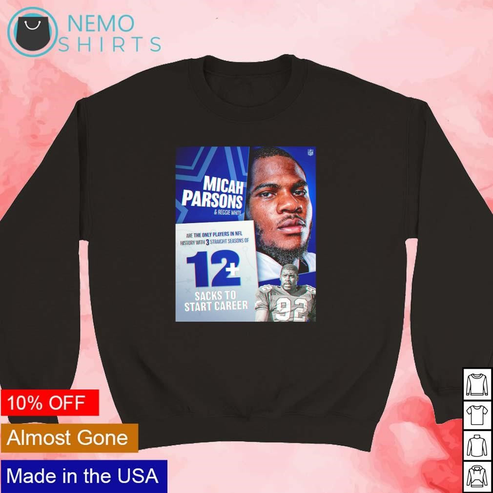 Micah Parsons Dallas Cowboys only player with 3 - Adult & Kids T-Shirts, Sweatshirts & Hoodies apparel design preview 5