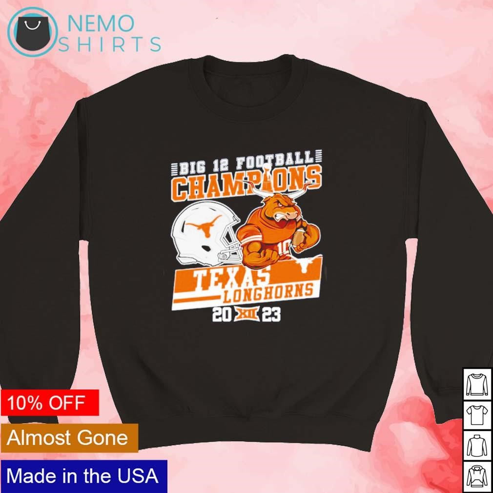 Texas Longhorns 2023 Big 12 champions helmet and - Adult & Kids T-Shirts, Sweatshirts & Hoodies apparel design preview 5