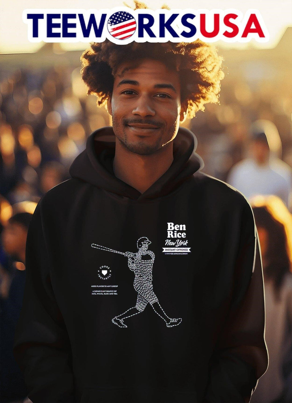 Ben Rice New York Yankees instant offense enriched - Adult & Kids T-Shirts, Sweatshirts & Hoodies apparel design preview 2