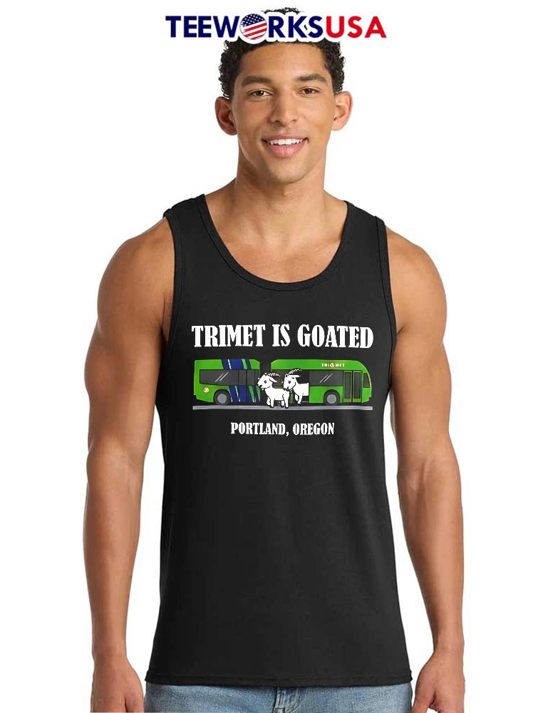 Trimet Is Goated Portland Oregon Cartoon White Goats - Adult & Kids T-Shirts, Sweatshirts & Hoodies apparel design preview 6