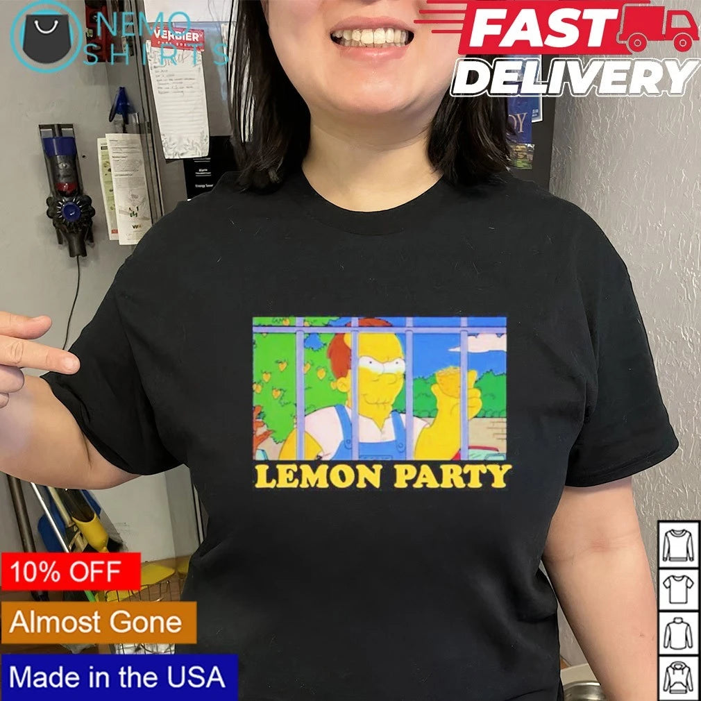 The Simpsons Lemon Party meme parody - Adult & Kids T-Shirts, Sweatshirts & Hoodies apparel design preview 2