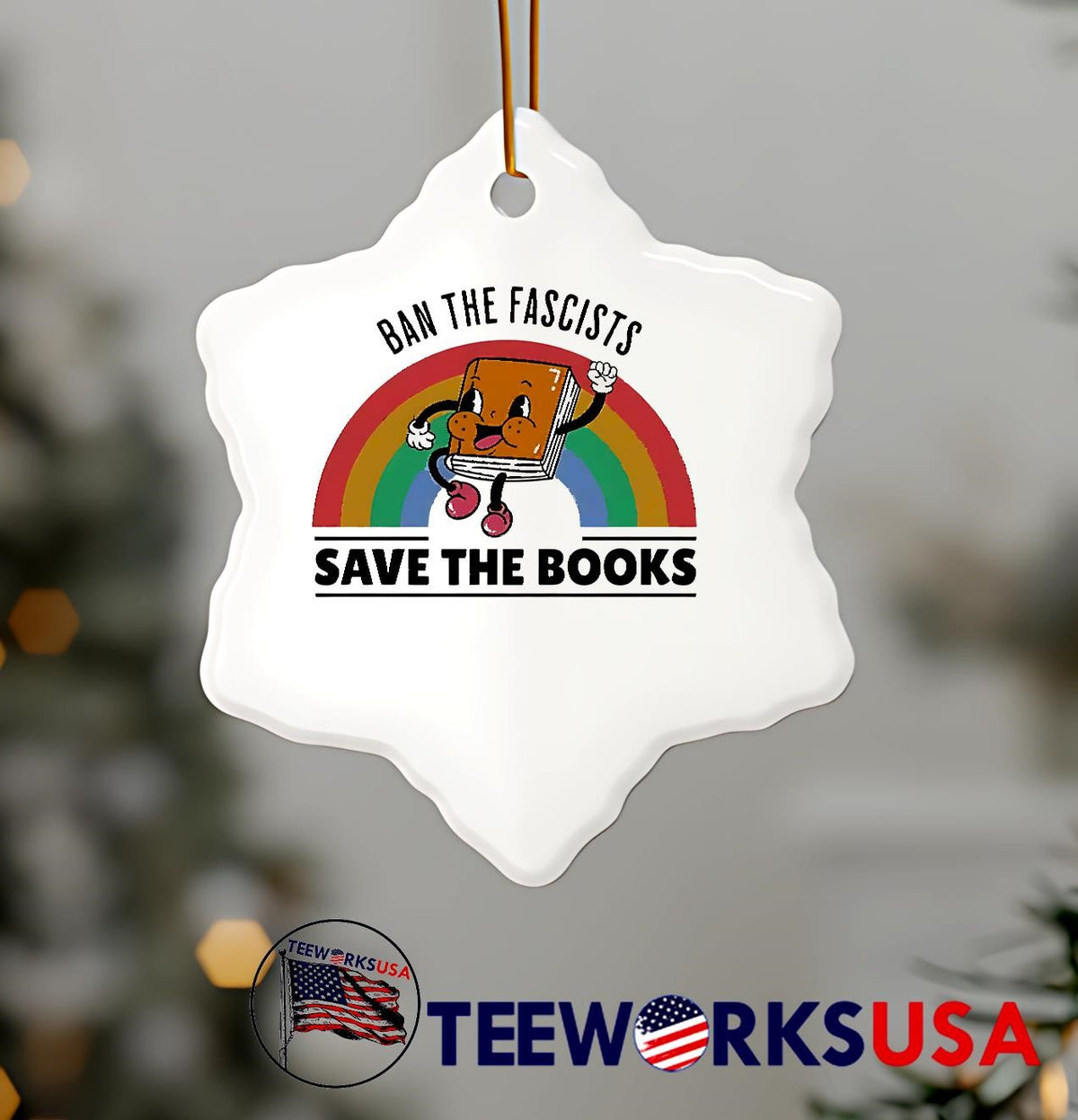 Ban The Fascists Save Books Rainbow - Adult & Kids T-Shirts, Sweatshirts & Hoodies apparel design preview 7