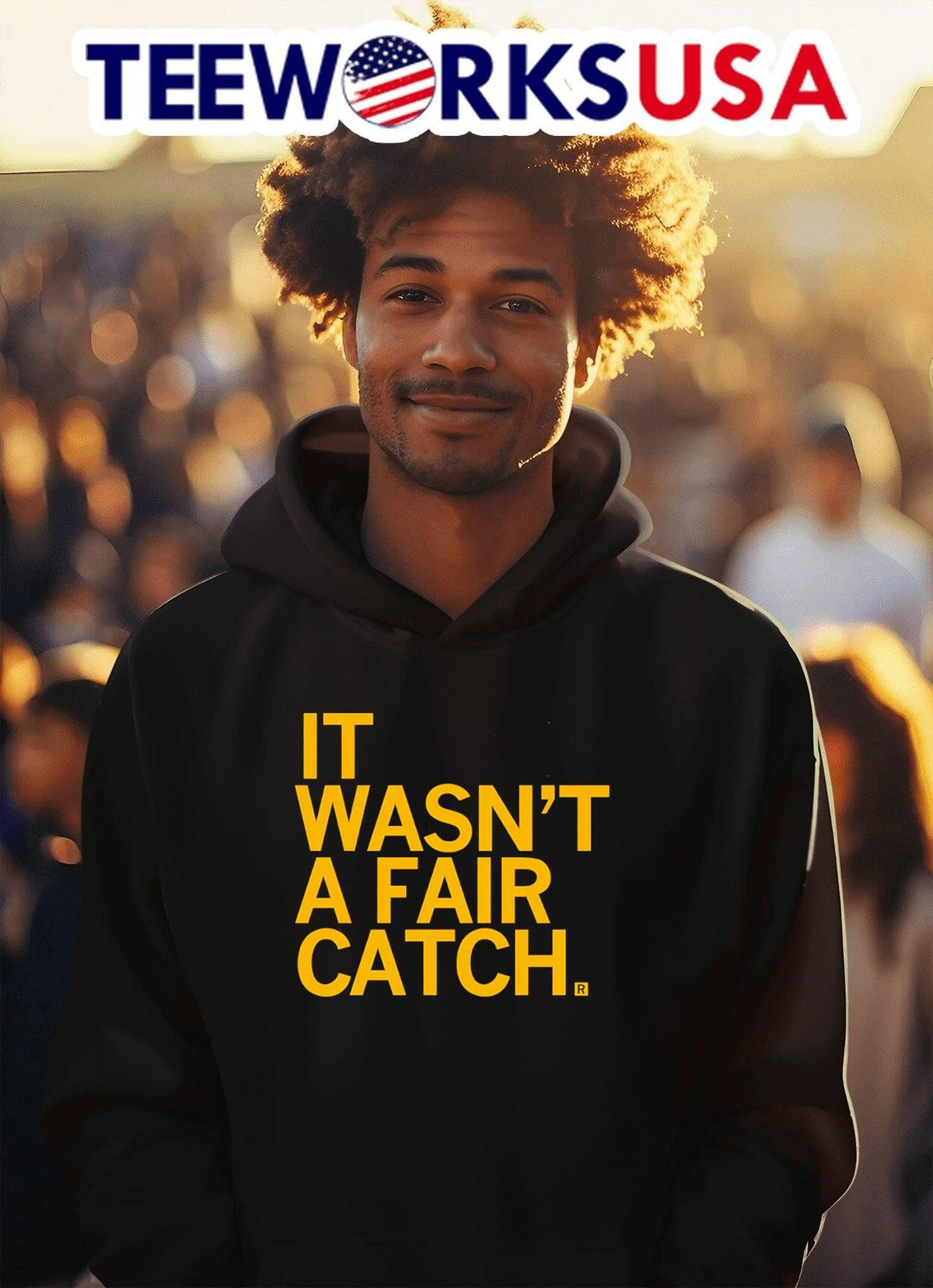 It wasn't a fair catch - Adult & Kids T-Shirts, Sweatshirts & Hoodies apparel design preview 2