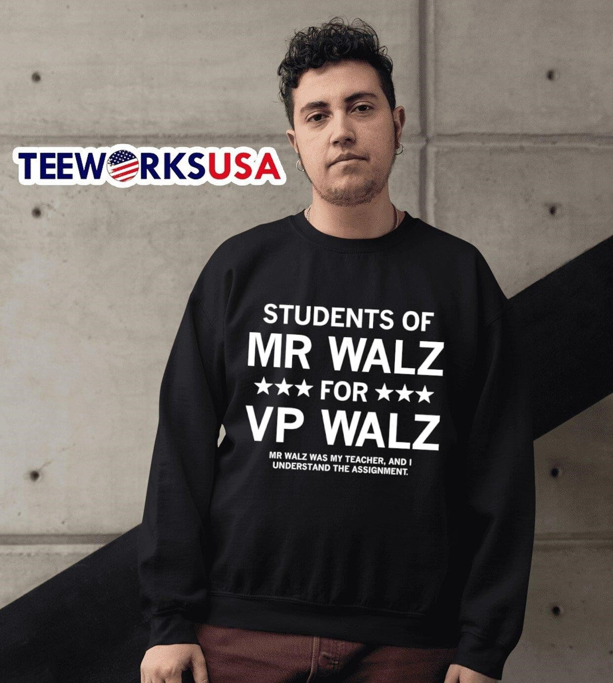Students of Mr Walz for Vp - Adult & Kids T-Shirts, Sweatshirts & Hoodies apparel design preview 3