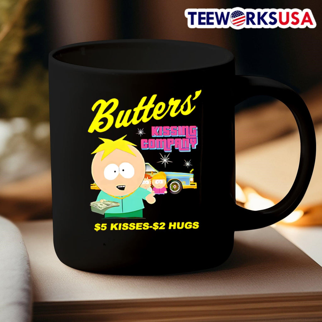 South Park Butter's kissing company 5 kisses 2 hugs - Adult & Kids T-Shirts, Sweatshirts & Hoodies apparel design preview 3