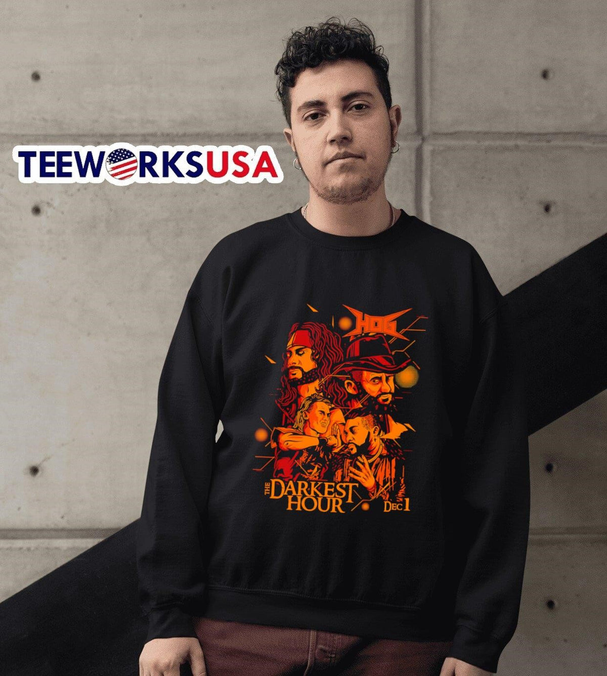 HOG The Darkest Hour - Adult & Kids T-Shirts, Sweatshirts & Hoodies apparel design preview 3
