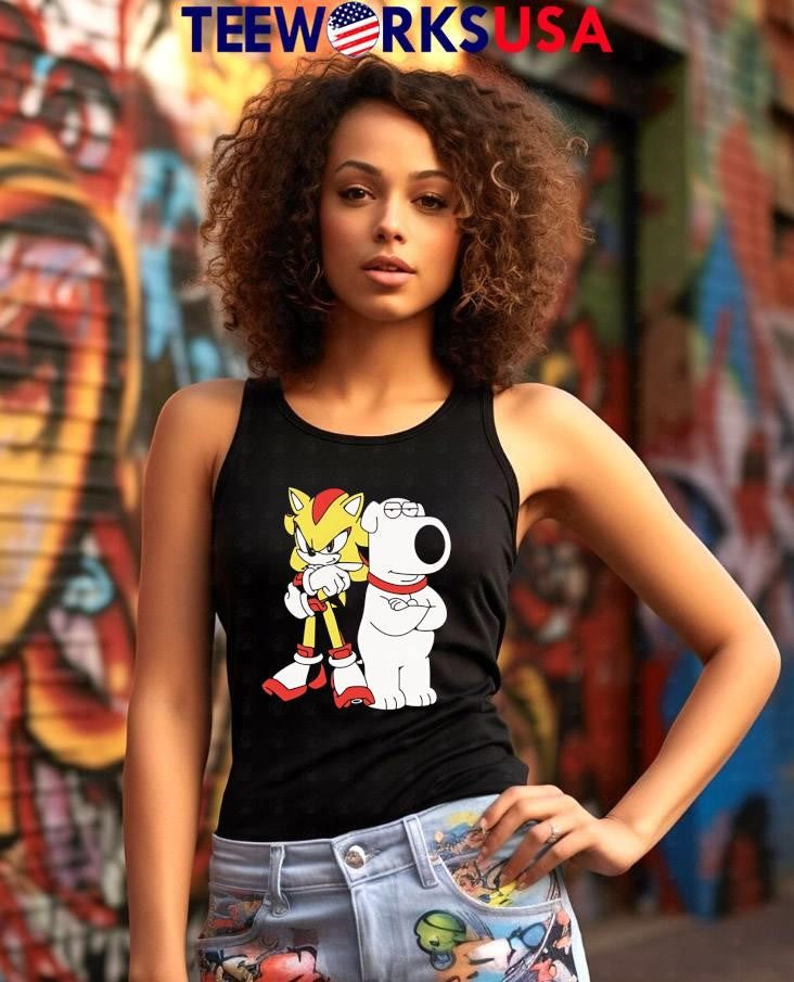 Shadow the hedgehog and brian griffin - Adult & Kids T-Shirts, Sweatshirts & Hoodies apparel design preview 7
