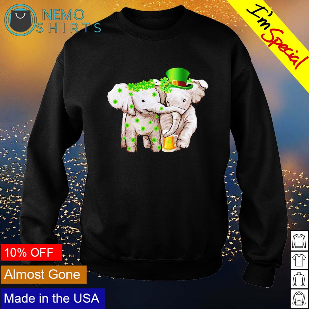 Elephant drinking beer St. Patrick's day - Adult & Kids T-Shirts, Sweatshirts & Hoodies apparel design preview 4