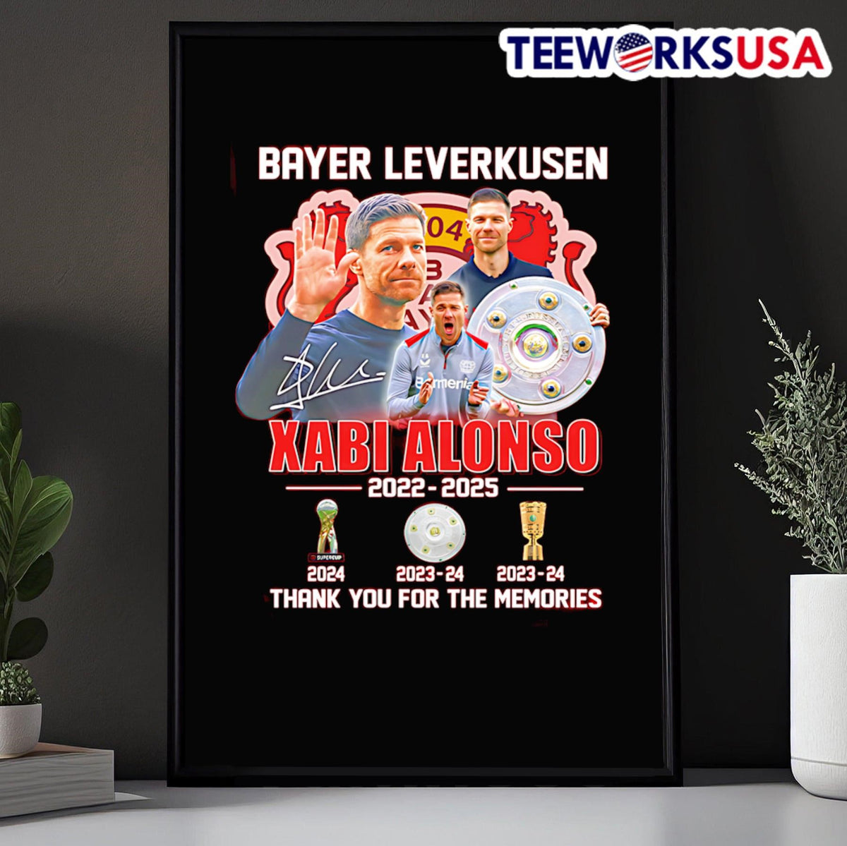 Bayer Leverkusen Xabi Alonso 2022 2025 thank you for - Adult & Kids T-Shirts, Sweatshirts & Hoodies apparel design preview 5