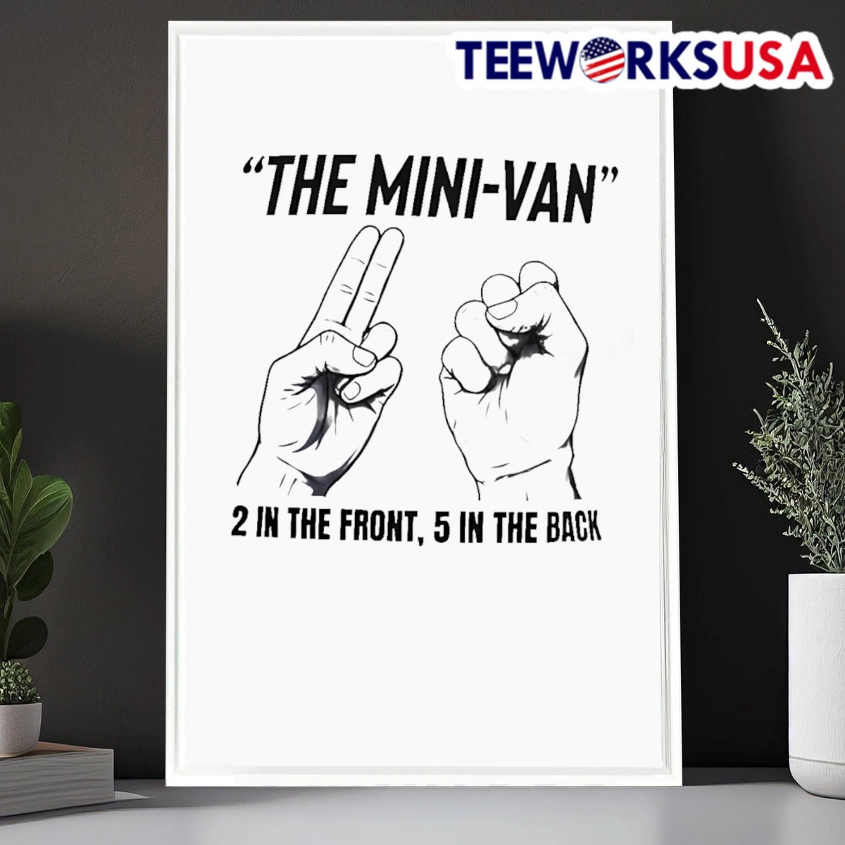 The Mini-Van 2 In Front 5 Back - Adult & Kids T-Shirts, Sweatshirts & Hoodies apparel design preview 6
