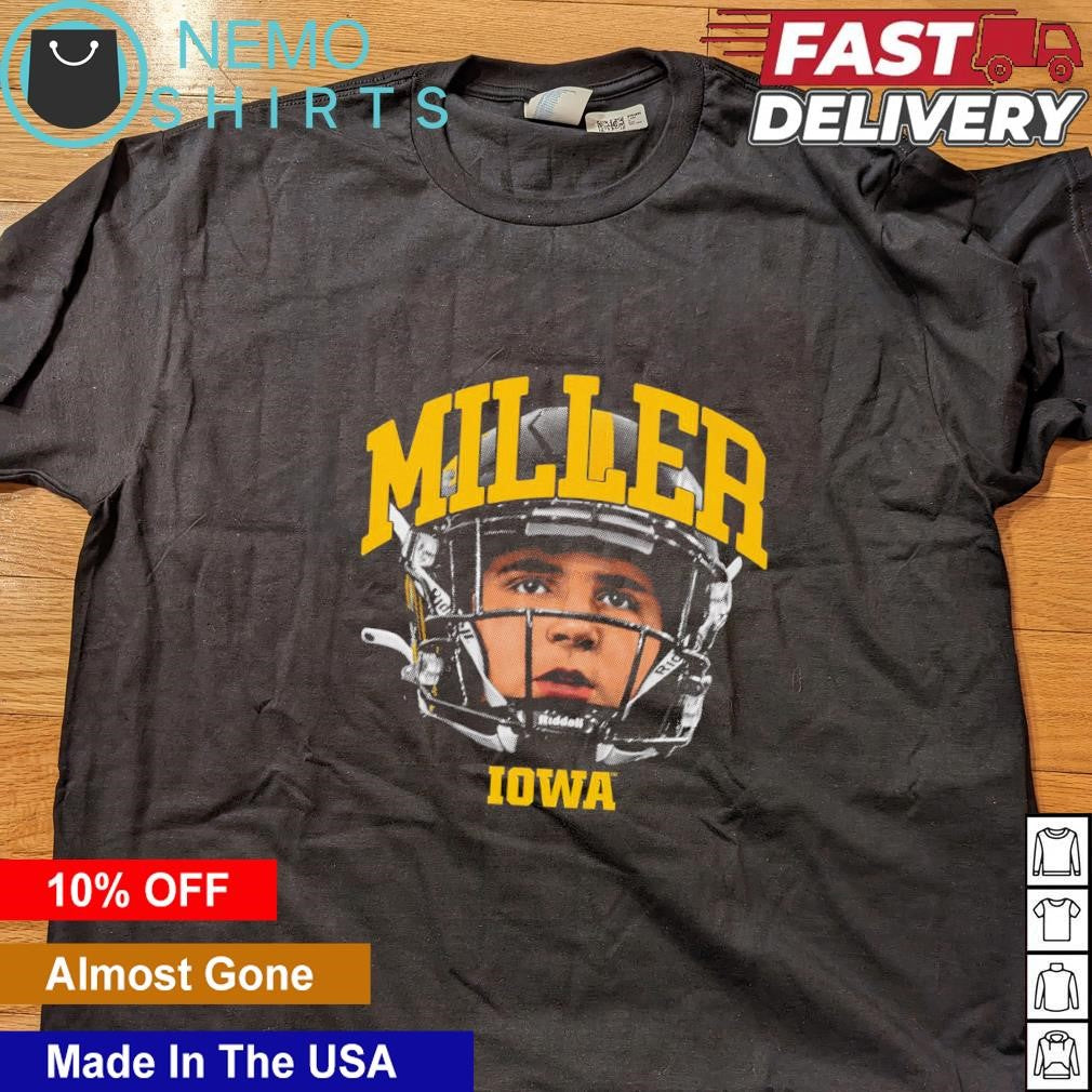 Eli Miller Iowa Hawkeyes head portrait - Adult & Kids T-Shirts, Sweatshirts & Hoodies apparel design preview 4