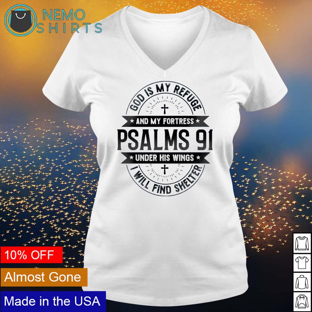 God is my refuge and fortress under his wings - Adult & Kids T-Shirts, Sweatshirts & Hoodies apparel design preview 5
