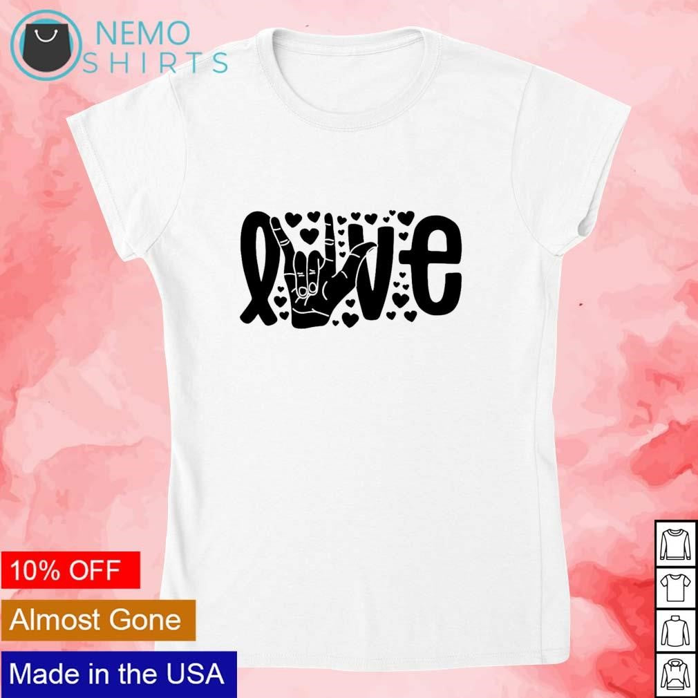 Love ASL deaf awareness - Adult & Kids T-Shirts, Sweatshirts & Hoodies apparel design preview 4