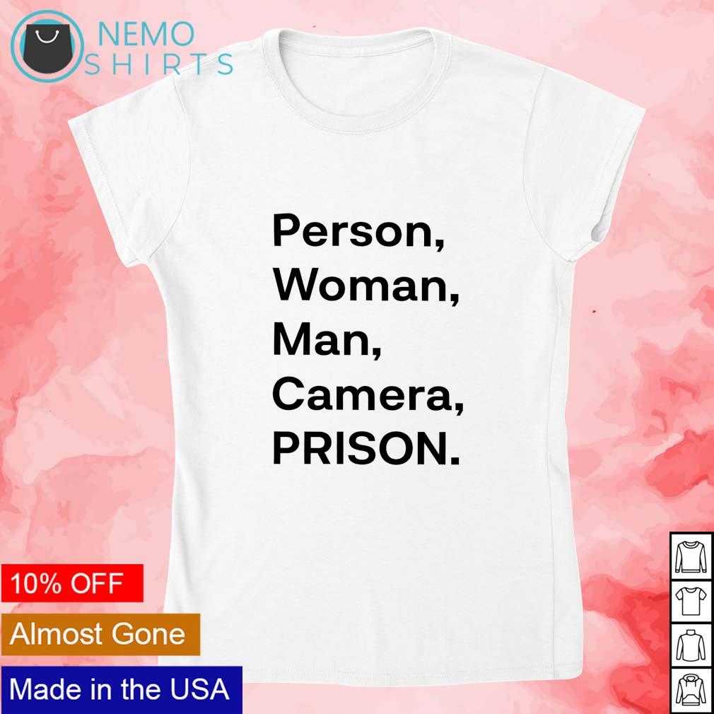 Person woman man camera prison text - Adult & Kids T-Shirts, Sweatshirts & Hoodies apparel design preview 4