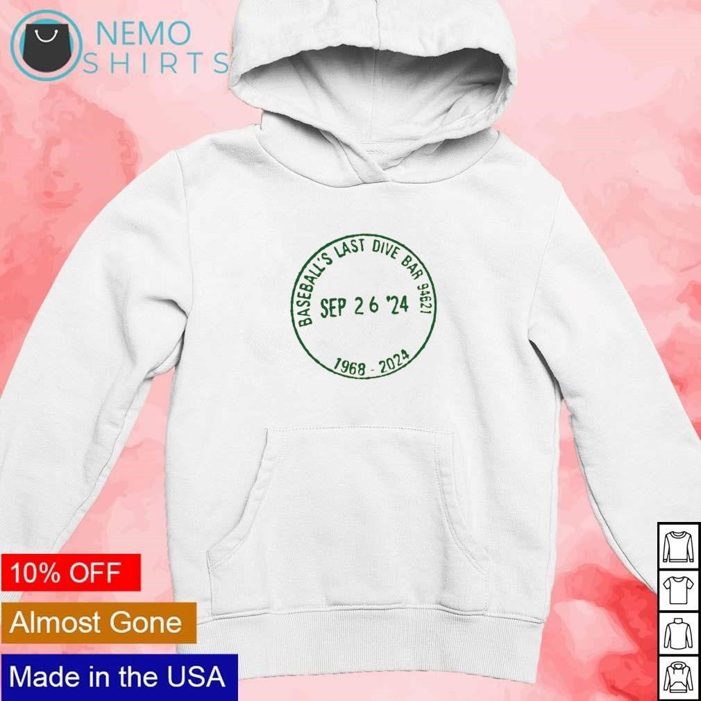 Baseball's last dive bar 1968 2024 - Adult & Kids T-Shirts, Sweatshirts & Hoodies apparel design preview 2