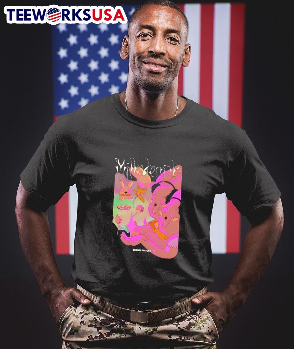 Milledenials European Tour 2025 - Adult & Kids T-Shirts, Sweatshirts & Hoodies apparel design preview 1