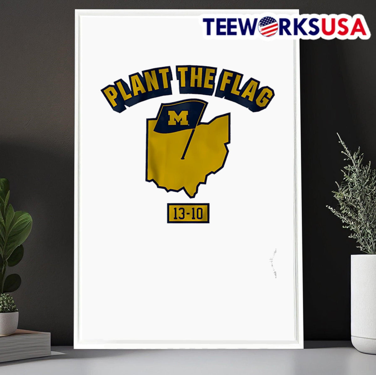 Plant the flag Michigan football - Adult & Kids T-Shirts, Sweatshirts & Hoodies apparel design preview 6