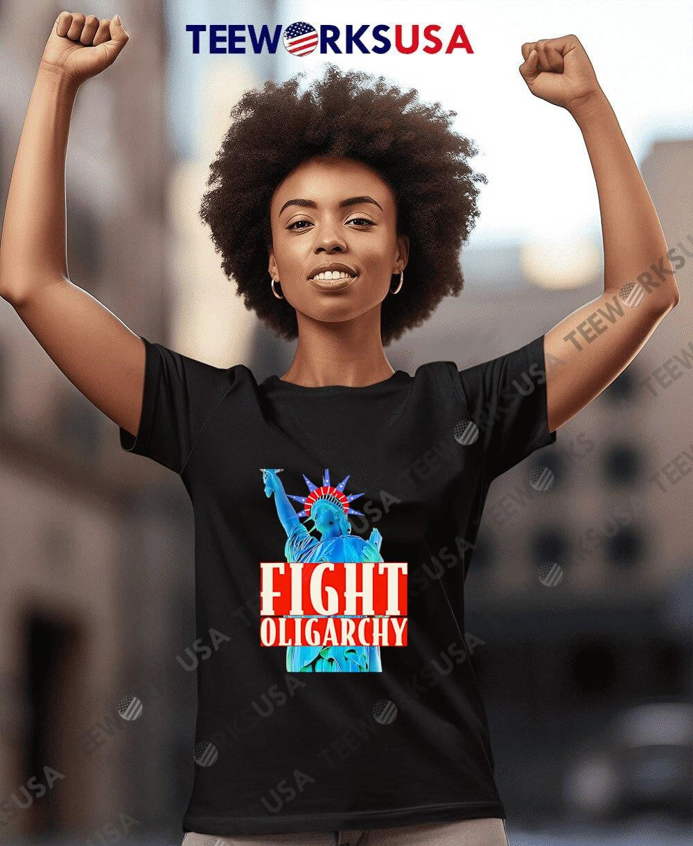 Fight Oligarchy Anti Maga Liberty - Adult & Kids T-Shirts, Sweatshirts & Hoodies apparel design preview 7