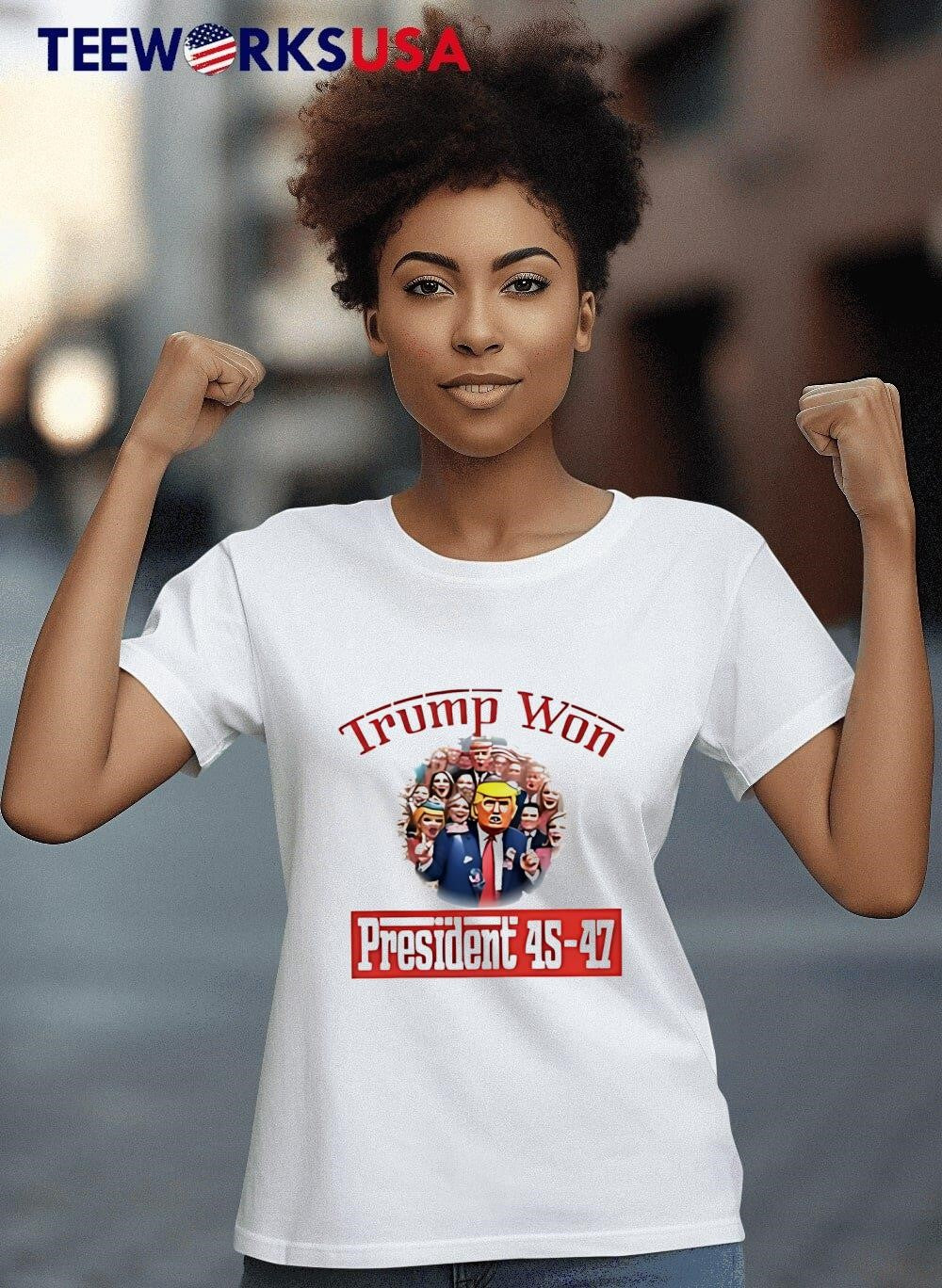 Trump Won President 45-47 - Adult & Kids T-Shirts, Sweatshirts & Hoodies apparel design preview 4