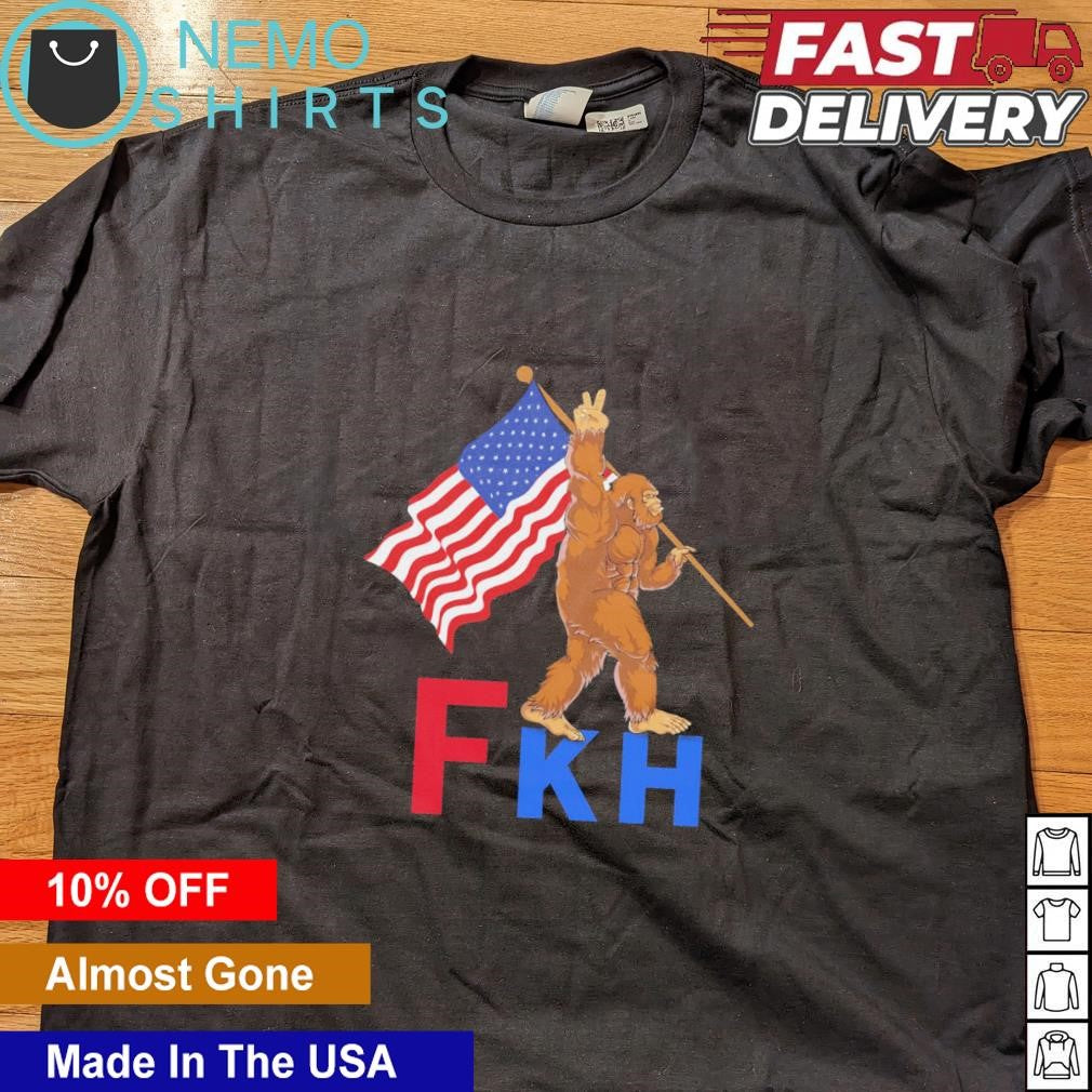 Bigfoot Sasquatch FKH fck Kamala Harris - Adult & Kids T-Shirts, Sweatshirts & Hoodies apparel design preview 4