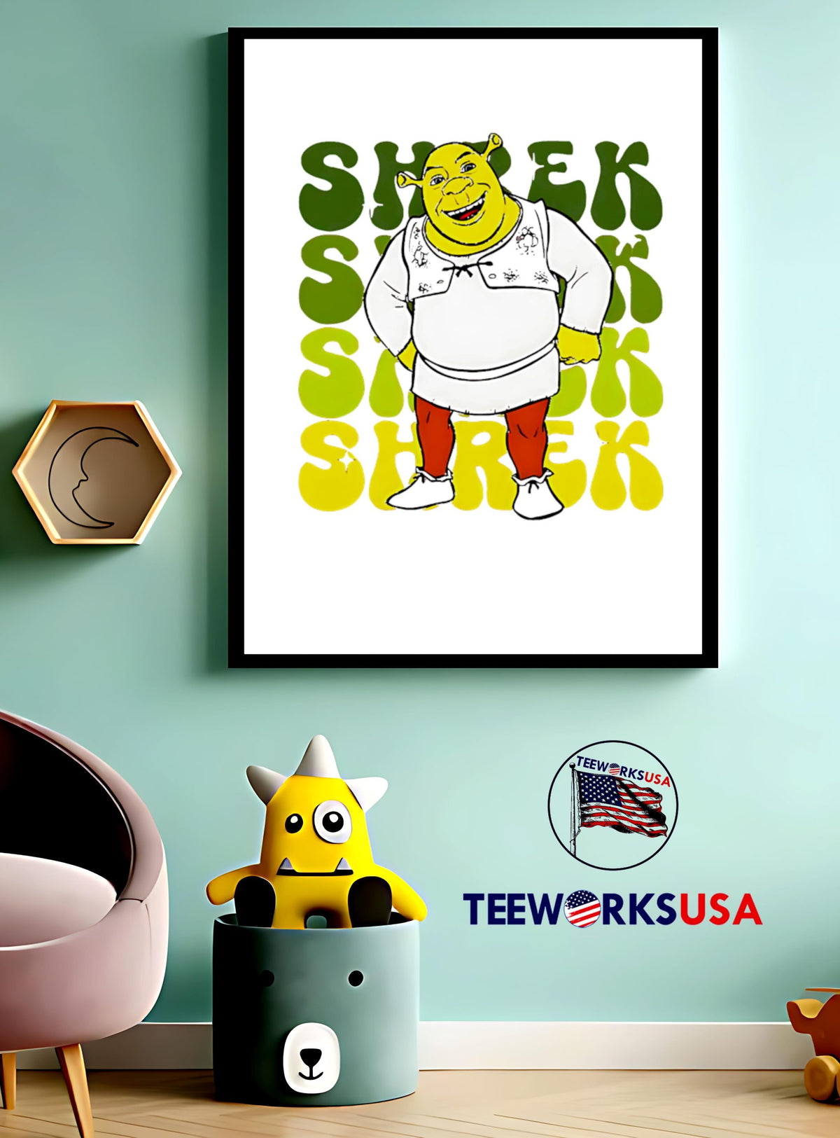 Shrek repeat cartoon cute - Adult & Kids T-Shirts, Sweatshirts & Hoodies apparel design preview 3
