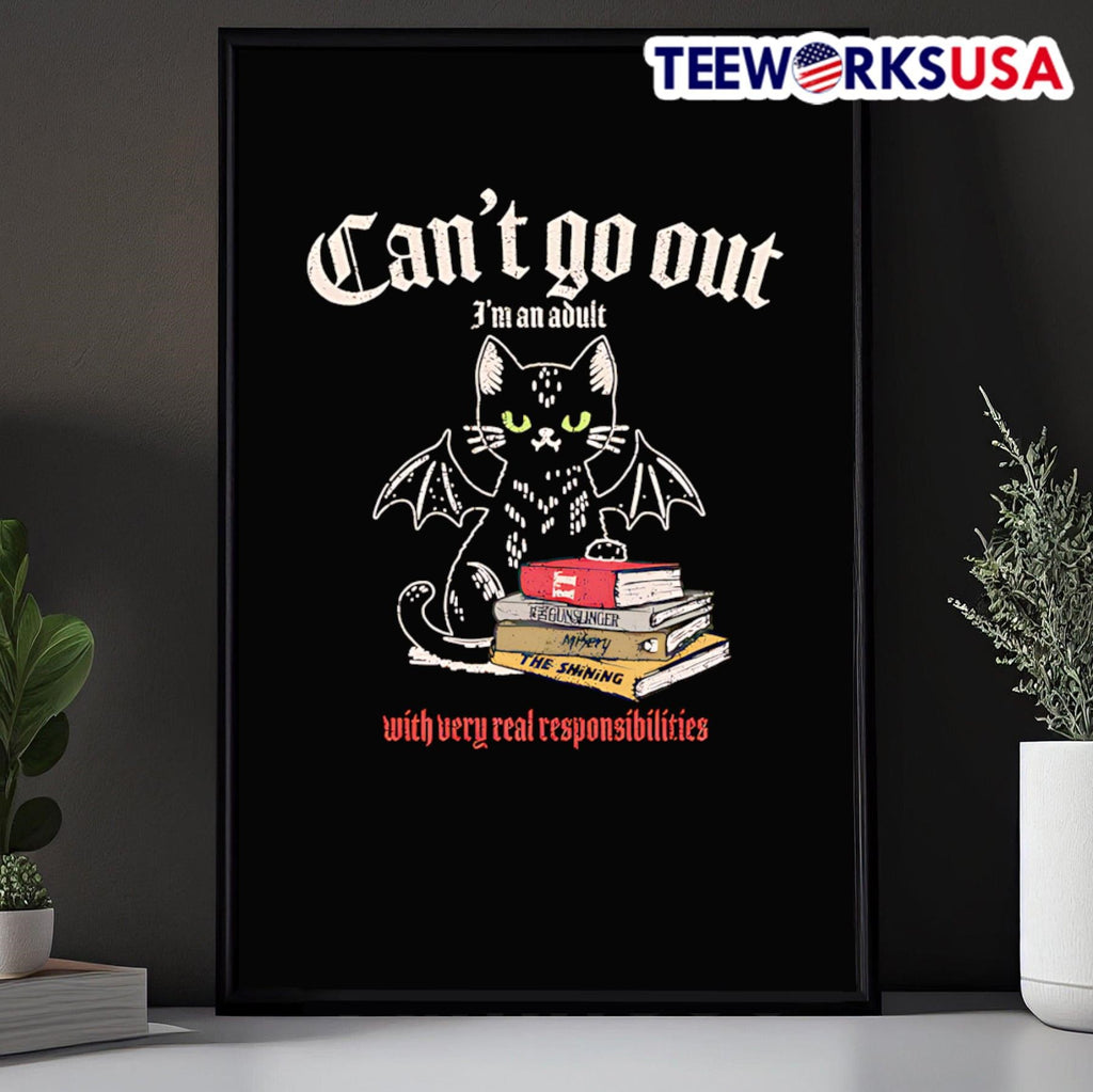 Can't go out I'm an adult with very real - Adult & Kids T-Shirts, Sweatshirts & Hoodies apparel design preview 5