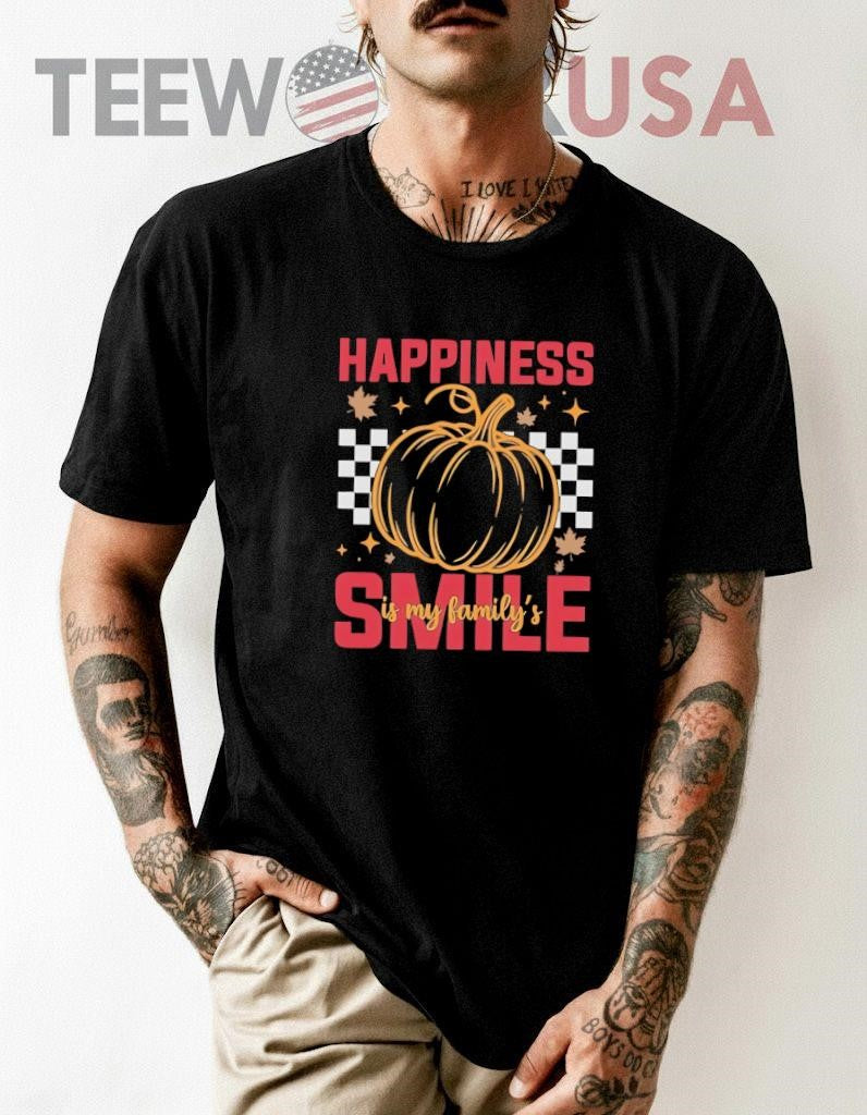Happiness Pumpkin Family Smile - Adult & Kids T-Shirts, Sweatshirts & Hoodies apparel design preview 1