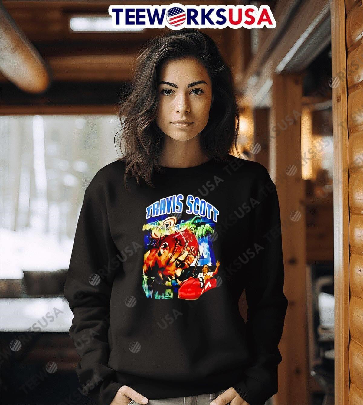 Travis Scott Astroworld Head and Roller Coaster - Adult & Kids T-Shirts, Sweatshirts & Hoodies apparel design preview 6