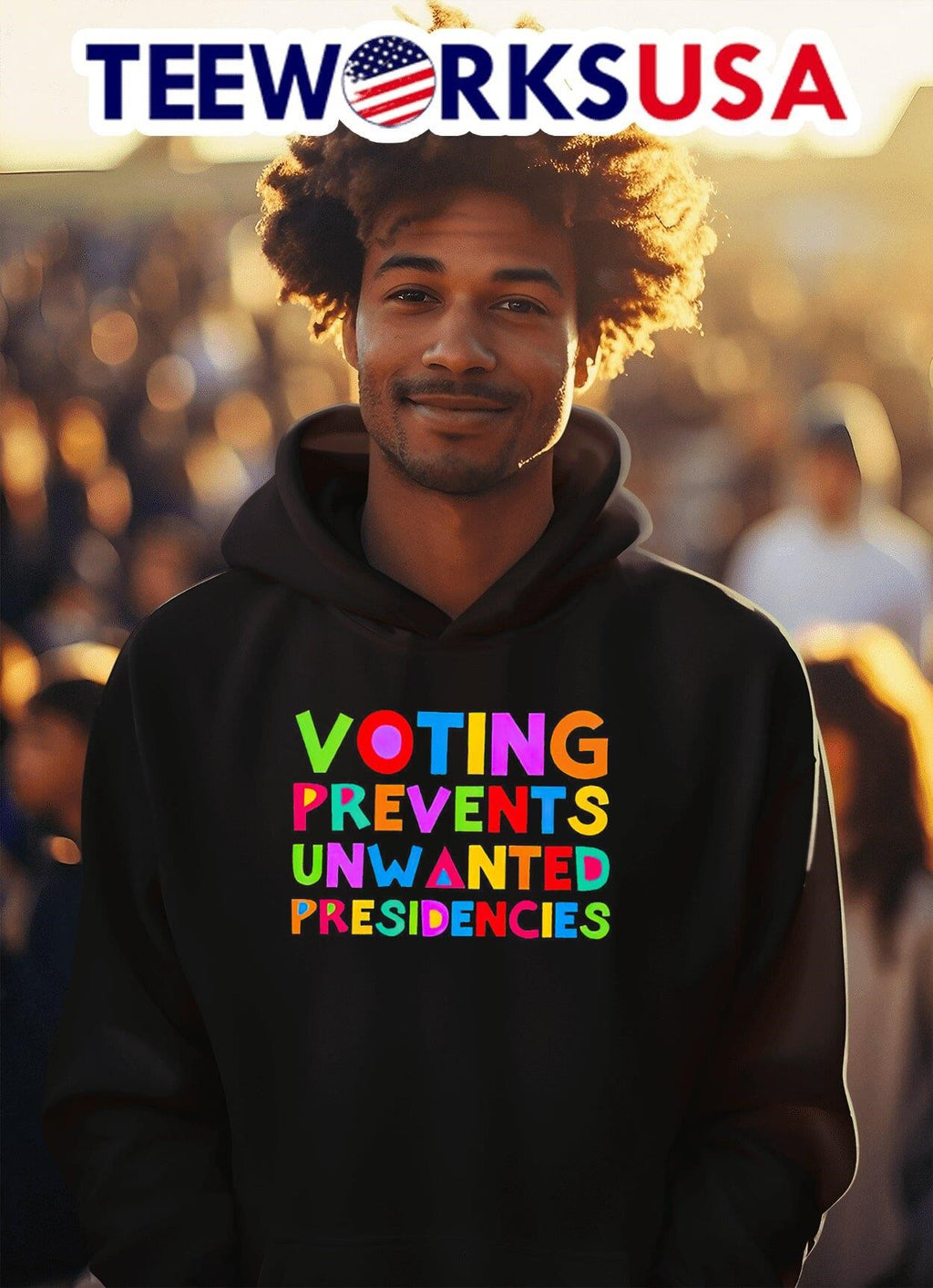 Voting prevents unwanted presidencies - Adult & Kids T-Shirts, Sweatshirts & Hoodies apparel design preview 2