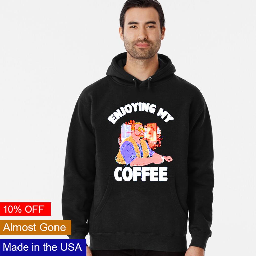 Enjoying my coffee coaster - Adult & Kids T-Shirts, Sweatshirts & Hoodies apparel design preview 2