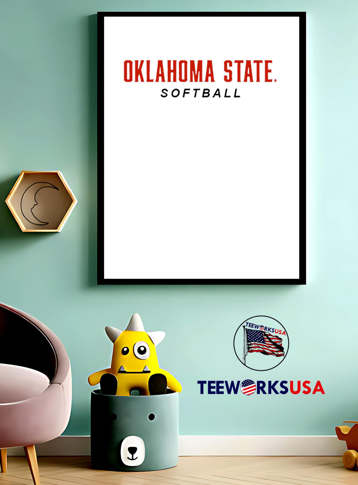Oklahoma State Softball Logo Stack - Adult & Kids T-Shirts, Sweatshirts & Hoodies apparel design preview 3